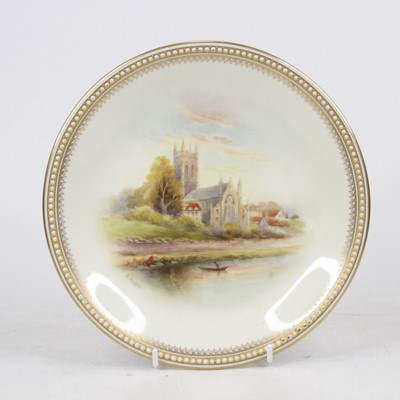 Lot 199 - An early 20th century Royal Worcester cabinet...
