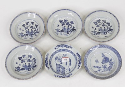 Lot 204 - A Chinese export tin glazed bowl of hexagonal...
