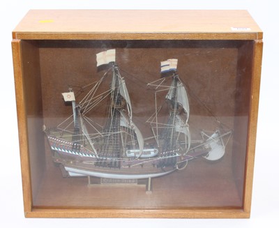 Lot 1601 - A plastic kit built model of the Golden Hind...