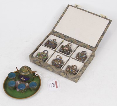 Lot 208 - A collection of eight Chinese filigree and...