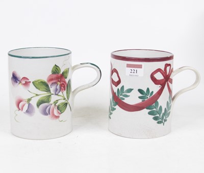 Lot 221 - A Wemyss ware quart tankard, hand-painted with...