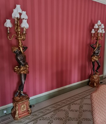 Lot 1115 - A large pair of contemporary Blackamoor...