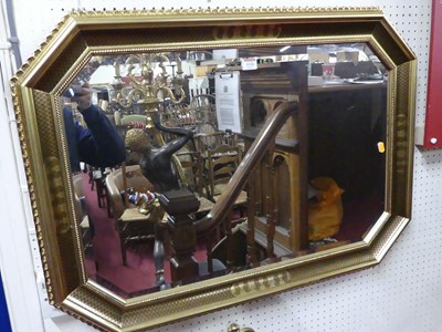 Lot 1116 - A contemporary gilt framed bevelled wall...