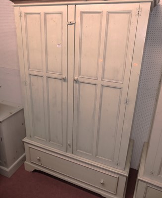 Lot 1121 - A contemporary pained pine double door...