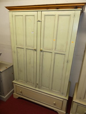 Lot 1122 - A contemporary pained pine double door...