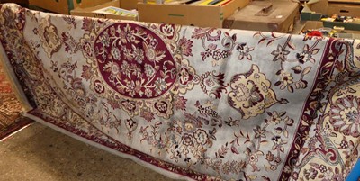 Lot 1139 - A contemporary Persian pale blue ground Tabriz...