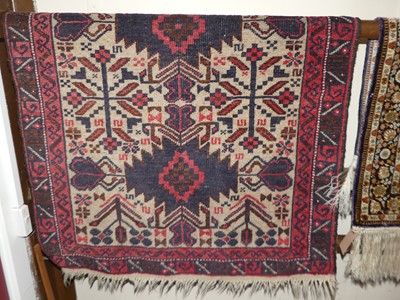 Lot 1148 - A Turkish woollen hall rug, 134 x 86cm