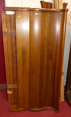Lot 1152 - A contemporary cherry wood kingsize sleigh bed,...