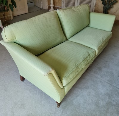 Lot 1158 - A contemporary green floral upholstered...