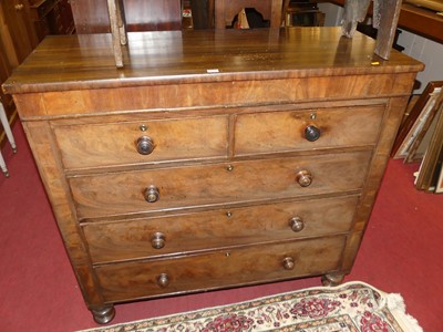 Lot 1174 - A circa 1830s mahogany squarefront chest of...