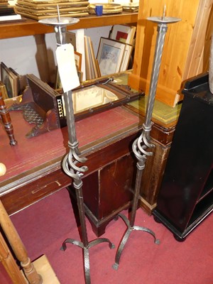 Lot 1196 - A pair of Gothic style contemporary wrought...