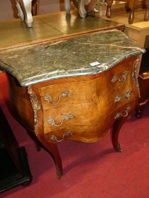 Lot 1201 - A Louis XV style French figured walnut...