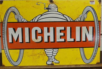 Lot 1032 - An enamel on metal advertising sign for...