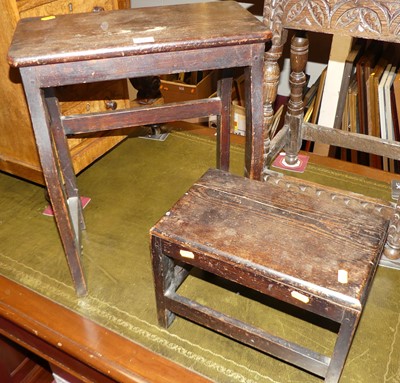 Lot 1202 - An early 20th century stained pine portable...
