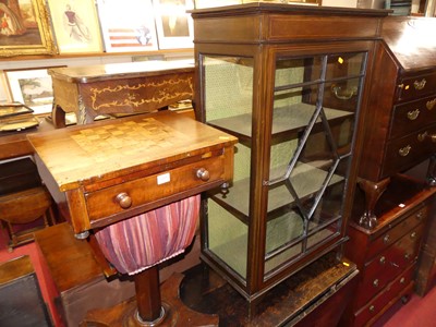 Lot 1203 - An early Victorian mahogany and birds-eye...