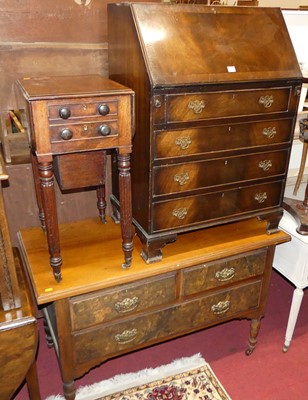 Lot 1213 - An early Victorian mahogany dropflap three...