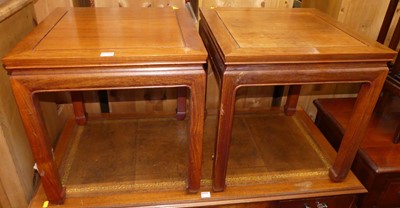 Lot 1222 - A pair of contemporary Eastern hardwood square...