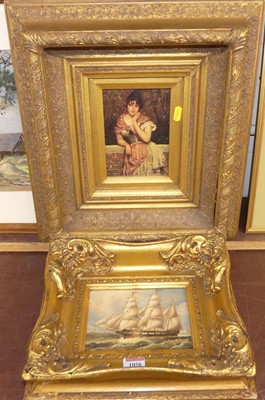 Lot 1058 - Reproduction oleograph of the three-masted...