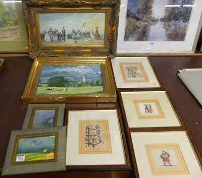Lot 1062 - Assorted pictures and prints, to include JA...