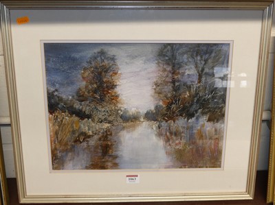 Lot 1063 - Peter Wigley - Still waters, acrylic, signed...