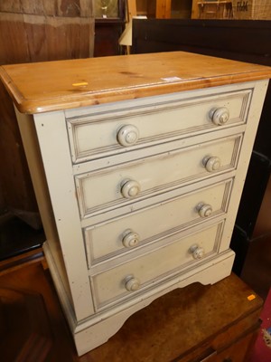 Lot 1251 - A small contemporary pine and painted round...
