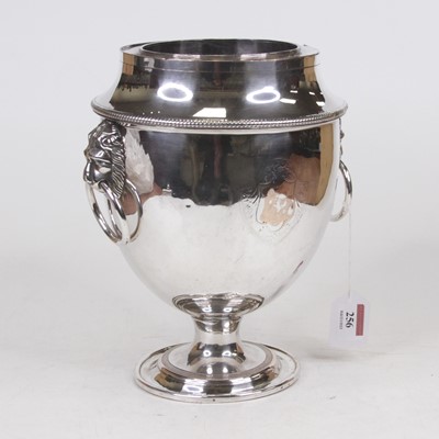 Lot 256 - An early 20th century silver plated wine...