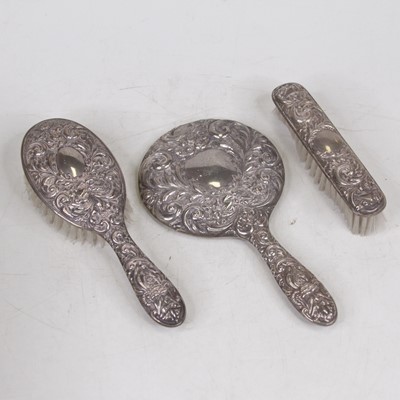 Lot 268 - A Victorian style filled silver backed hand...