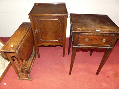 Lot 1081 - 19th century fruitwood single drawer small...