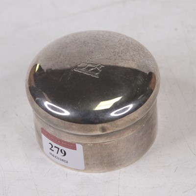 Lot 279 - An Edwardian silver dressing table jar, of...