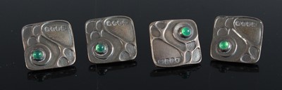 Lot 341 - A set of four continental Art Nouveau silver...