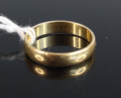Lot 363 - A modern yellow metal court shaped wedding...
