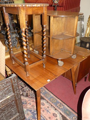 Lot 1272 - A walnut kitchen table, together with a 1930s...