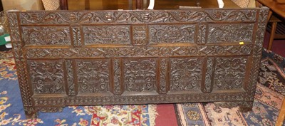 Lot 1273 - An 18th century and later floral relief carved...