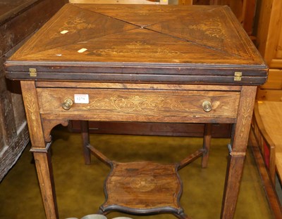 Lot 1279 - An Edwardian rosewood and floral satinwood...