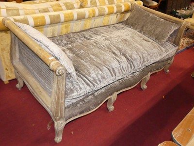 Lot 1288 - A colonial style hardwood and cane inset day...