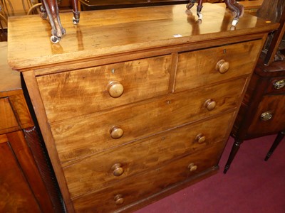 Lot 1328 - A mid-Victorian mahogany squarefront chest, of...