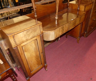 Lot 1330 - A Regency mahogany and ebony strung ledgeback...