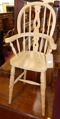 Lot 1332 - A contemporary beech splatback child's high...