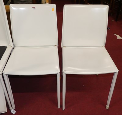 Lot 1295 - A set of ten contemporary white vinyl stitched...