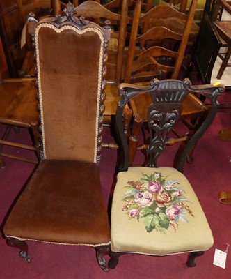 Lot 1296 - A mid-Victorian rosewood framed and brown...