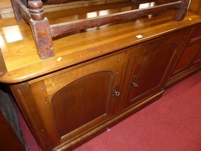 Lot 1340 - A contemporary joined cherry wood round...