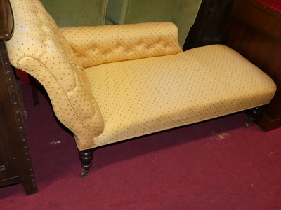 Lot 1345 - A mid-Victorian mahogany framed and yellow...