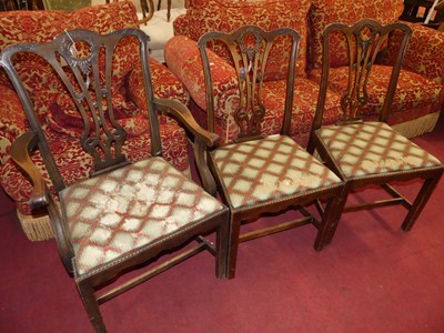 Lot 1307 - A set of six early 20th century mahogany...