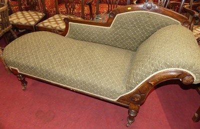 Lot 1309 - A late Victorian walnut framed and floral...