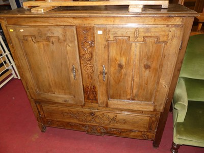 Lot 1353 - An antique provincial French walnut double...