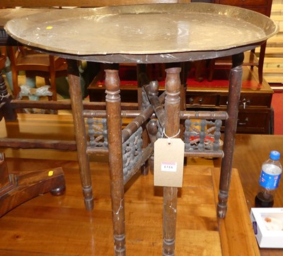 Lot 1318 - An early 20th century Eastern brass topped...
