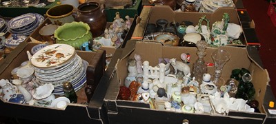 Lot 636 - Four boxes of ceramics and glassware to...