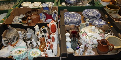 Lot 637 - Four boxes of ceramics and glassware to...