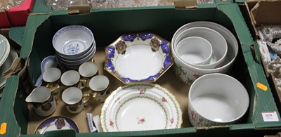 Lot 639 - A box of ceramics to include set of four...