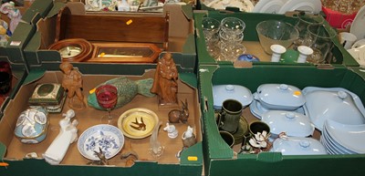Lot 641 - Four boxes of ceramics, glass and other items...